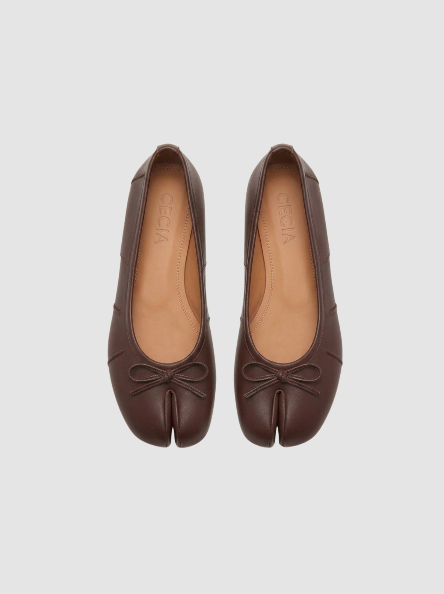Tabi Ballet Flats Brown